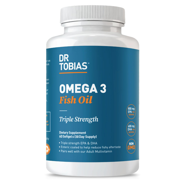 Dr. Tobias Omega 3 Fish Oil 2000mg Triple Strength with 800mg EPA 600mg DHA Per