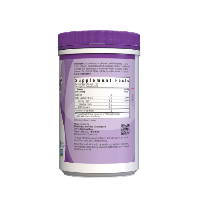BlueBonnet Nutrition Sunfiber - 6 g of Plant Based Prebiotic Soluble Fiber