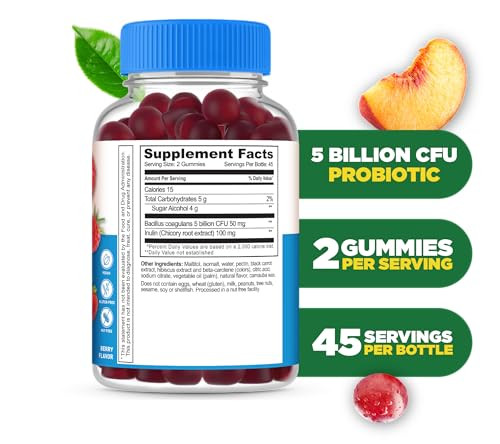 Lifeable Sugar Free Probiotics with Prebiotics Fiber