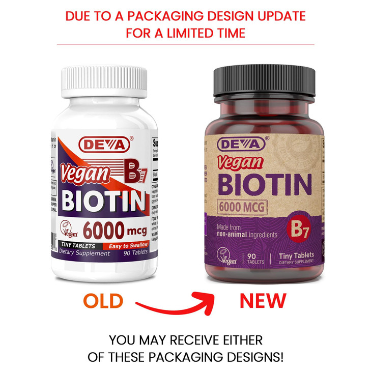 DEVA Vegan Biotin Supplement 6000 mcg