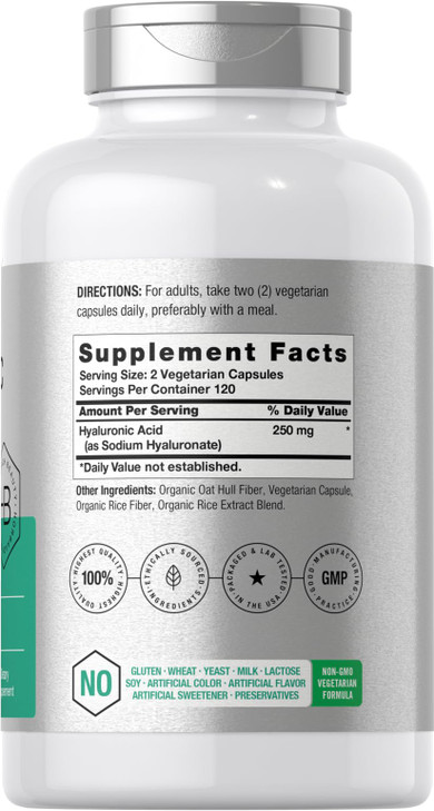 Horbäach Hyaluronic Acid Capsules - 250 mg - 240 Count