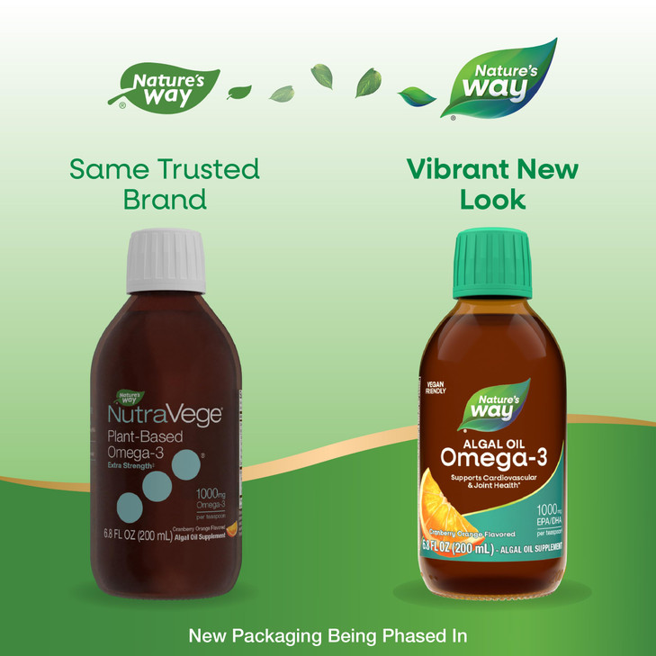 Nature's Way Algal Oil Omega-3, Supports Eye & Brain Function*, 1000 mg EPA/DHA