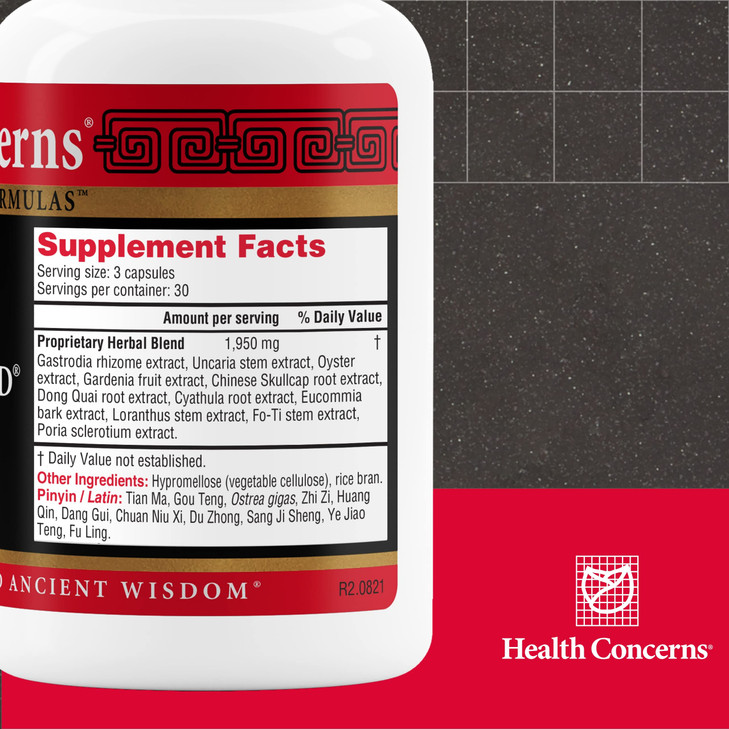 Health Concerns Gastrodia Relieve Wind - Headache, Dizziness & Liver Support