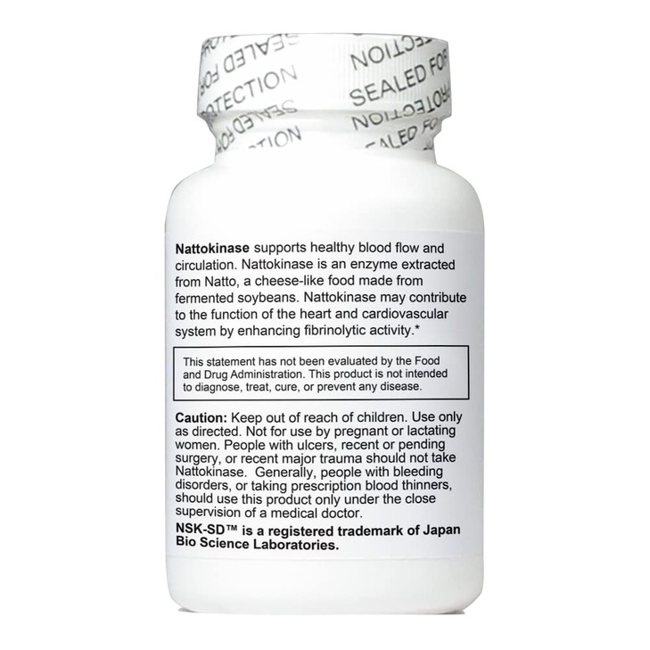 NutriCrafters Nattokinase NSK-SD 2,000 Units 60 Capsules