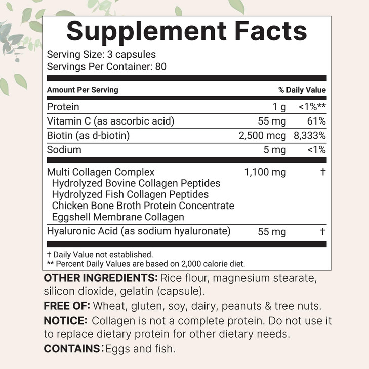 Micro Ingredients 2 Pack Multi Collagen Pills for Women & Men, 480 Capsules