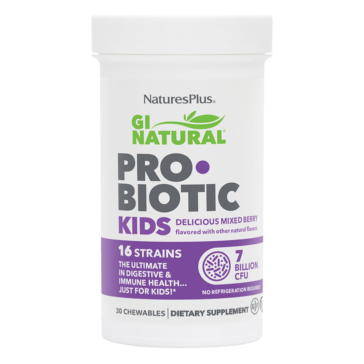 NaturesPlus GI Natural Probiotic Kids, Mixed Berry