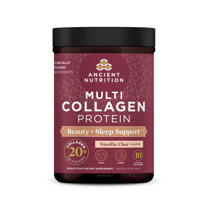 Ancient Nutrition Collagen Powder Protein, Multi Collagen Protein Beauty + Sleep