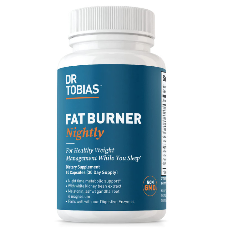 Dr. Tobias Fat Burner Nightly, Night Time Metabolic Support with White Kidney