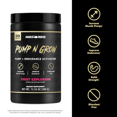Anabolic Warfare Pump-N-Grow Muscle Pump Supplement Caffeine Free Pre Workout