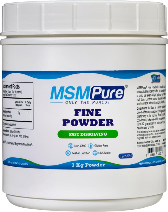 KALA HEALTH MSMPure Fast Dissolving Fine MSM Powder Crystals