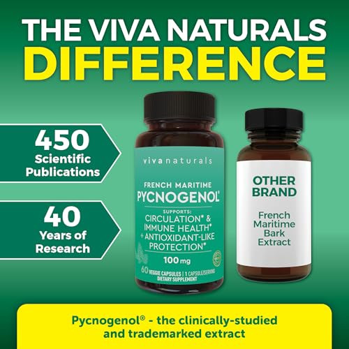 Viva Naturals Pycnogenol - 100mg French Maritime Pine Bark Extract