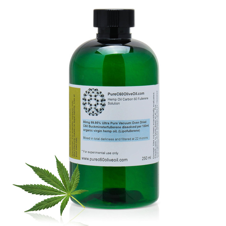 PureC60OliveOil C60 Organic Hemp Seed Oil 250ml / 8.5 Fl Oz