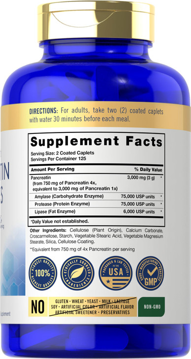 Carlyle Pancreatin Digestive Enzymes - 250 Caplets