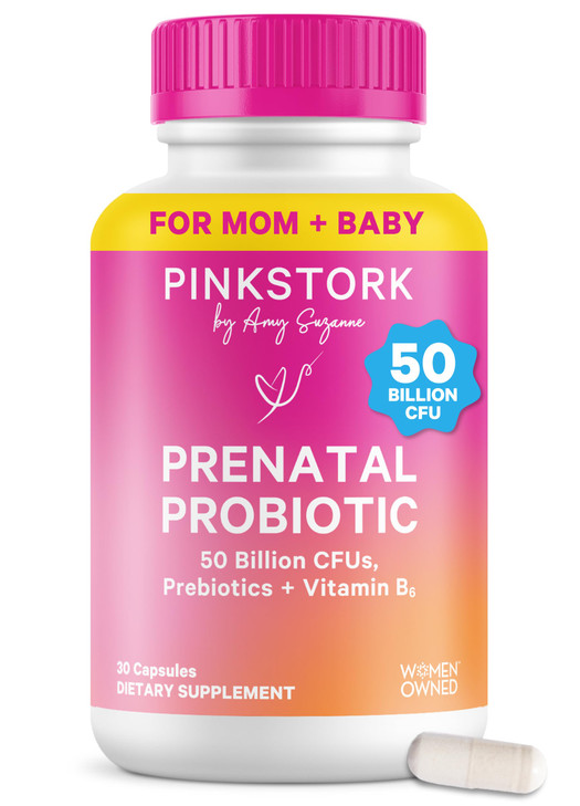 Pink Stork Prenatal Probiotic for Women with 50 Billion CFU