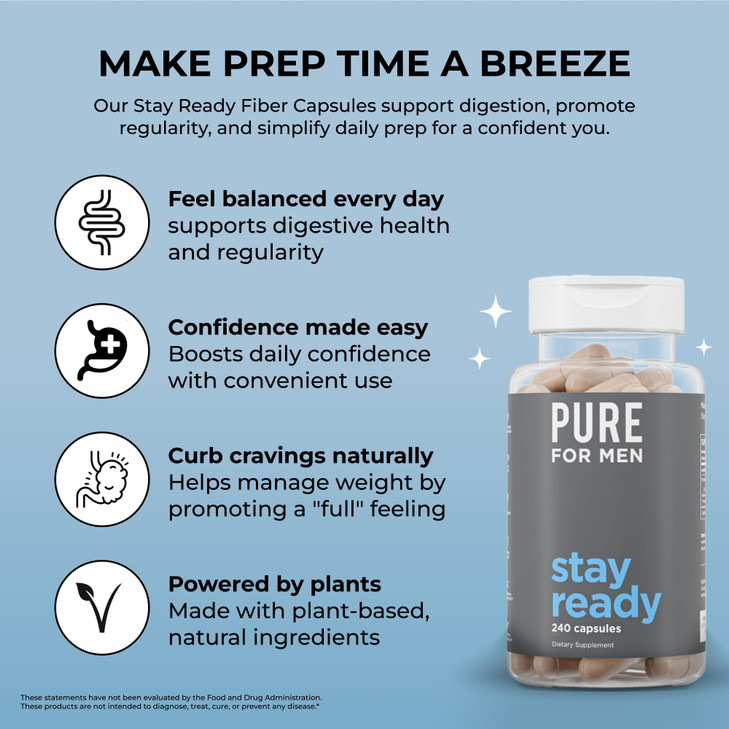 Pure for Men Original Cleanliness Stay Ready Fiber Supplement