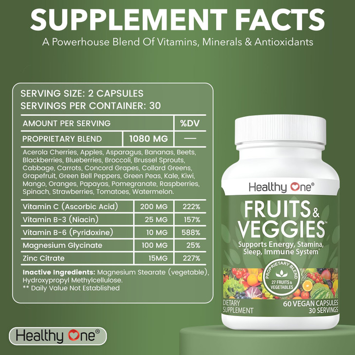 Fruits & Veggies Formula - 27 Premium Whole Foods