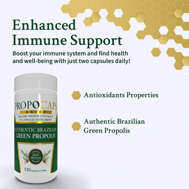 Beelife Green Propolis Capsules- 100% Green Propolis and Bee Pollen Capsule