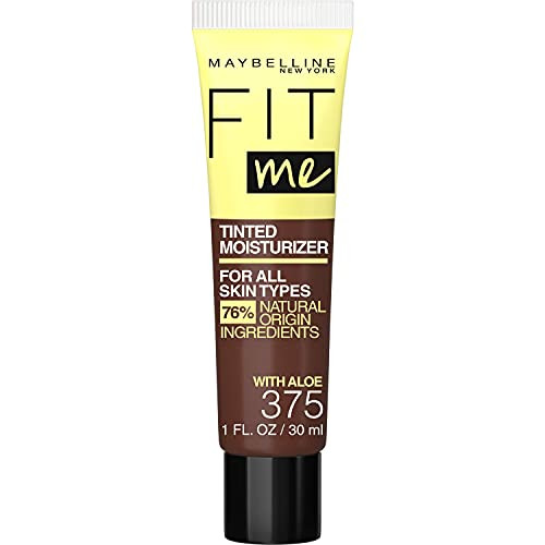 Maybelline Fit Me Tinted Moisturizer, Natural Coverage, Face Makeup, 375, 1 Count