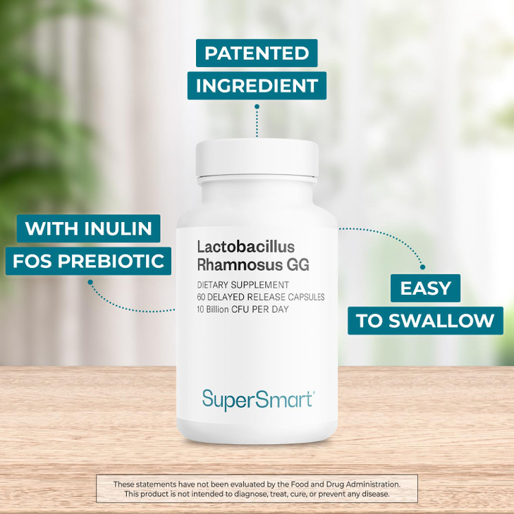 Supersmart Lactobacillus Rhamnosus GG 10 Billion CFU per Day (LGG Probiotic