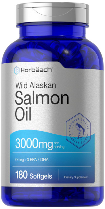 Horbäach Wild Alaskan Salmon Fish Oil - 180 Softgel Capsules