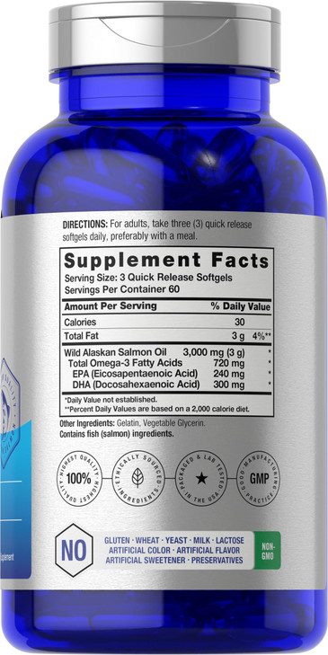 Horbäach Wild Alaskan Salmon Fish Oil - 180 Softgel Capsules