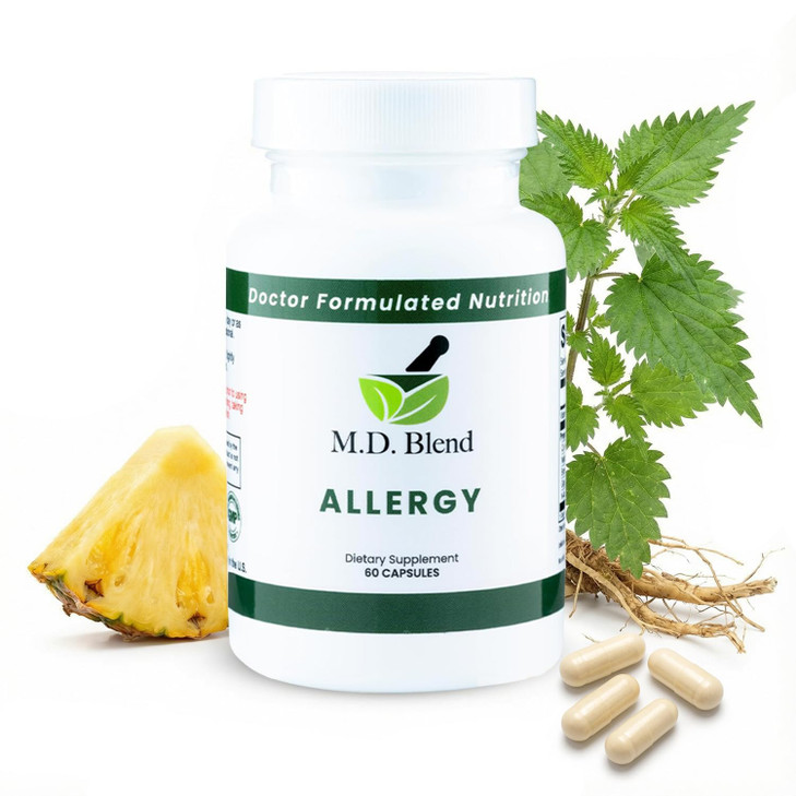 M.D. Blend Allergy Relief Capsules with Quercetin, Nettle Root, Bromelain, &