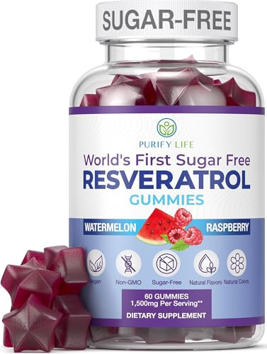 Sugar-Free Resveratrol Gummies - Potent Anti-Aging Antioxidant