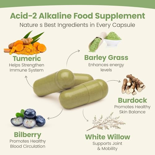Natures Brands Acid-2-Alkaline Supplements for Energy, Digestion & Immunity