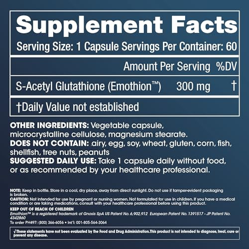 ProHealth S-Acetyl Glutathione (Emothion) (300 mg - 60 Capsules)