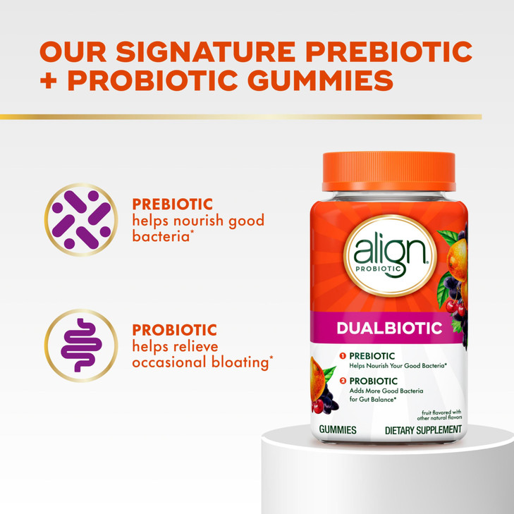 Align Dualbiotic, Prebiotics and Probiotics for Women and Men, Probiotics