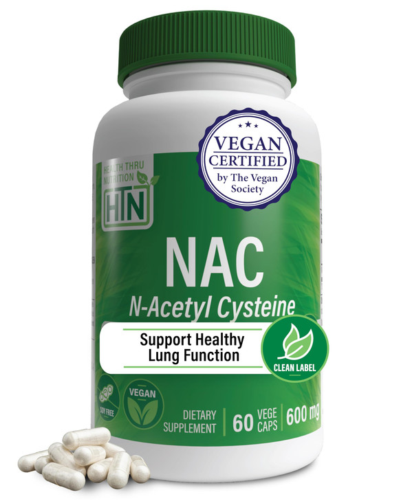 Health Thru Nutrition NAC N-Acetyl-Cysteine 600mg 60 Capsules