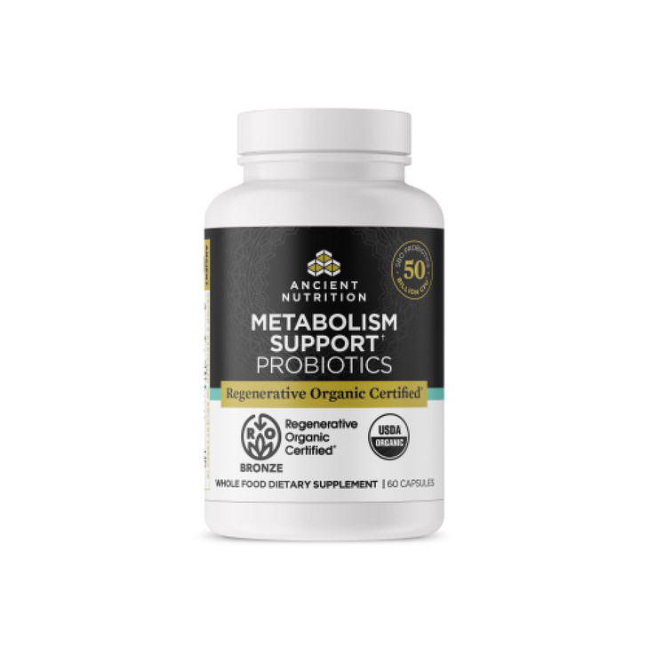 Ancient Nutrition Regenerative Organic Certified Probiotics for Metabolism