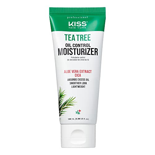 KISS NEW YORK Face Moisturizer Tea Tree Oil Control Anti-Shine Facial Moisturizer, Korean Skin Care For Normal to Oily Skin, Lightweight Formula 3.38