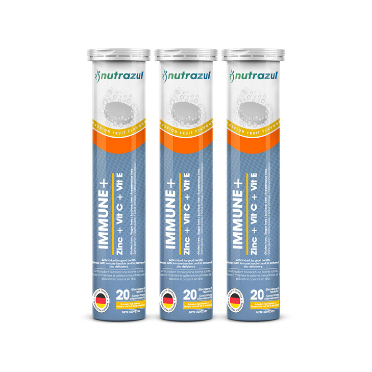 Nutrazul Immune+ Effervescent Tablets - Vitamin C and Zinc with Vitamin E