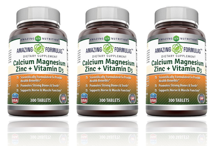 Amazing Formulas Calcium Magnesium Zinc with Vitamin D3 Supplement