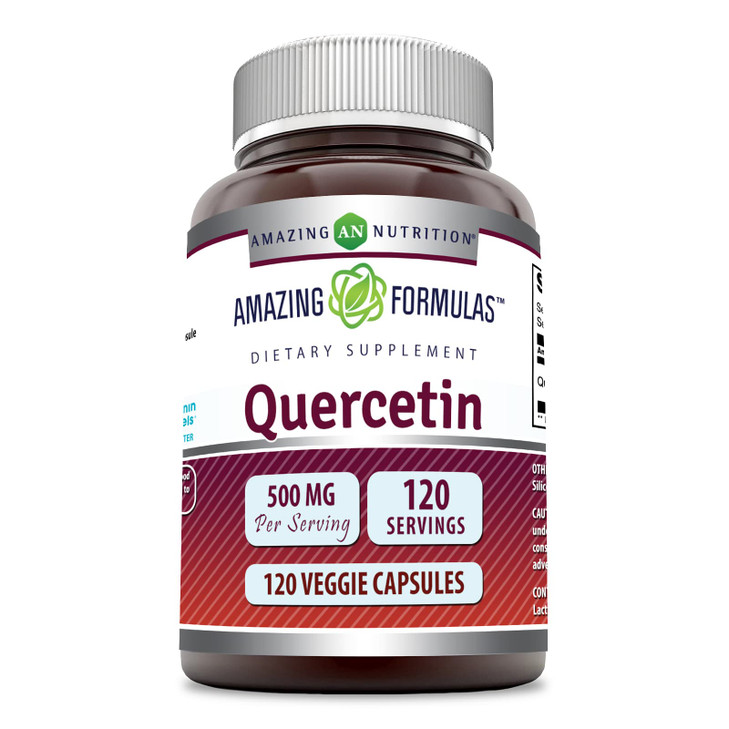 Amazing Formulas Quercetin 500mg 120 Veggie Capsules Supplement