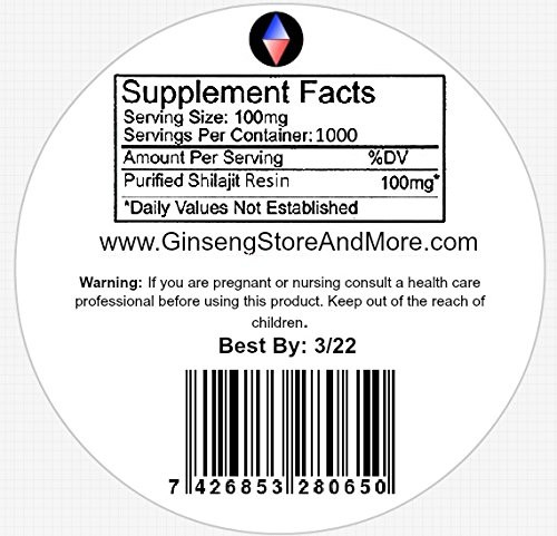 1000 Servings Shilajit (100g), Authentic, Pure, High Mountain Shilajit Resin