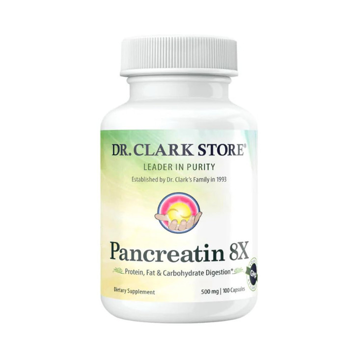 Dr. Clark Pancreatin 8X Enzyme Supplement 500mg
