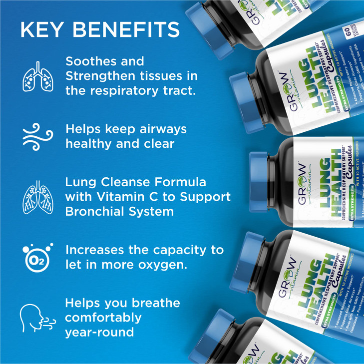 grow vitamin Lung Health, Respiratory Support Supplement, Lung Health Extra