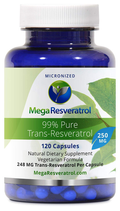 Mega Resveratrol, Pharmaceutical Grade, 99% Pure, Micronized Trans-Resveratrol
