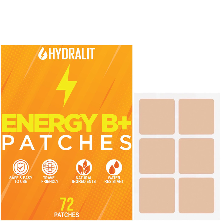 Hydralit Energy Patch for Adults Men Women Topical Daily Wellness Awake B12