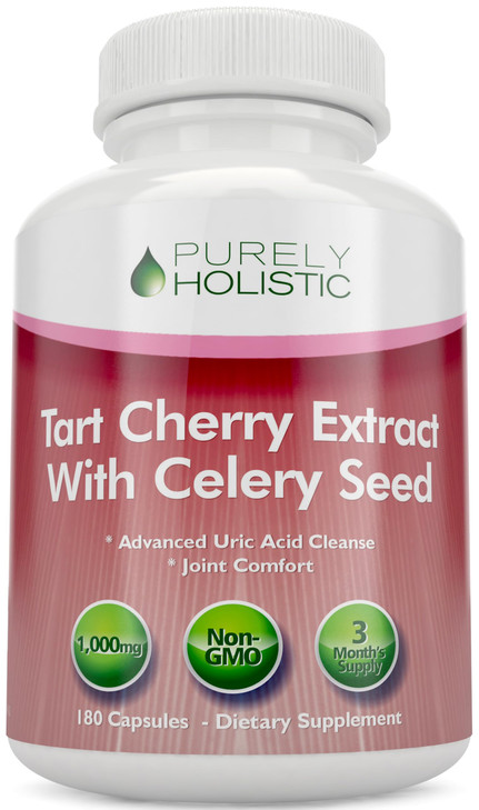 Tart Cherry Extract Capsules 1,000mg - 180 Capsules, 3 Month Supply