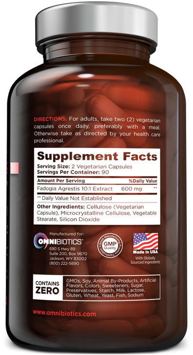 OmniBiotics Fadogia Agrestis 600mg Per Serving (180 Capsules)