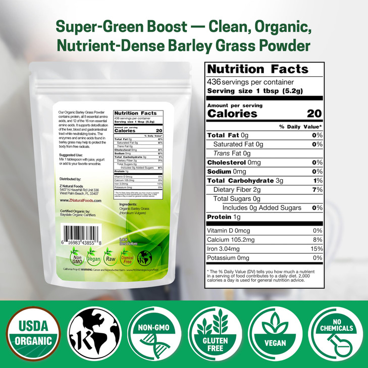 Z Natural Foods Organic Barley Grass Powder