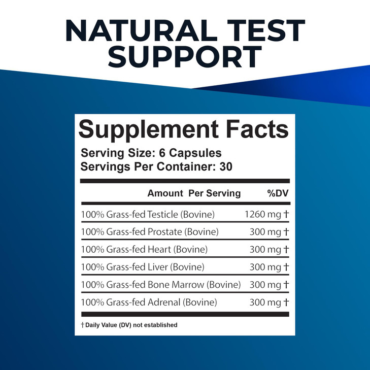 Ultimate Male Optimization 100% Grass Fed Beef Organ Supplement