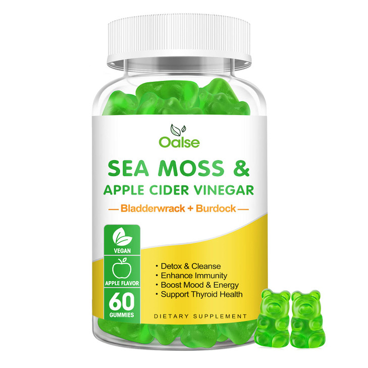 Sea Moss Gummies for Adults and Kids, 2000mg Raw Seamoss, Bladderwrack, Burdock