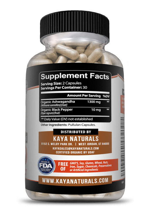 Kaya Naturals Ashwagandha Capsules Extra Strength