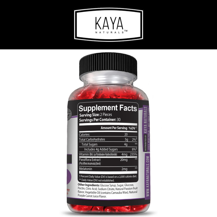 Kaya Naturals Melatonin Gummies (26mg) Health Supplement & Sleep Aid for Adults