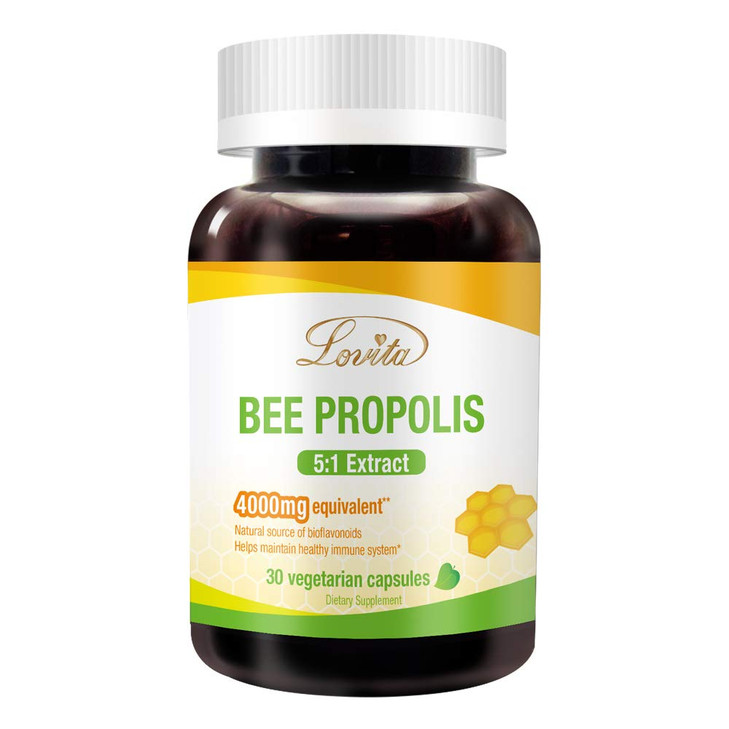 Lovita Propolis Capsule - High Potency - 5:1 Concentration