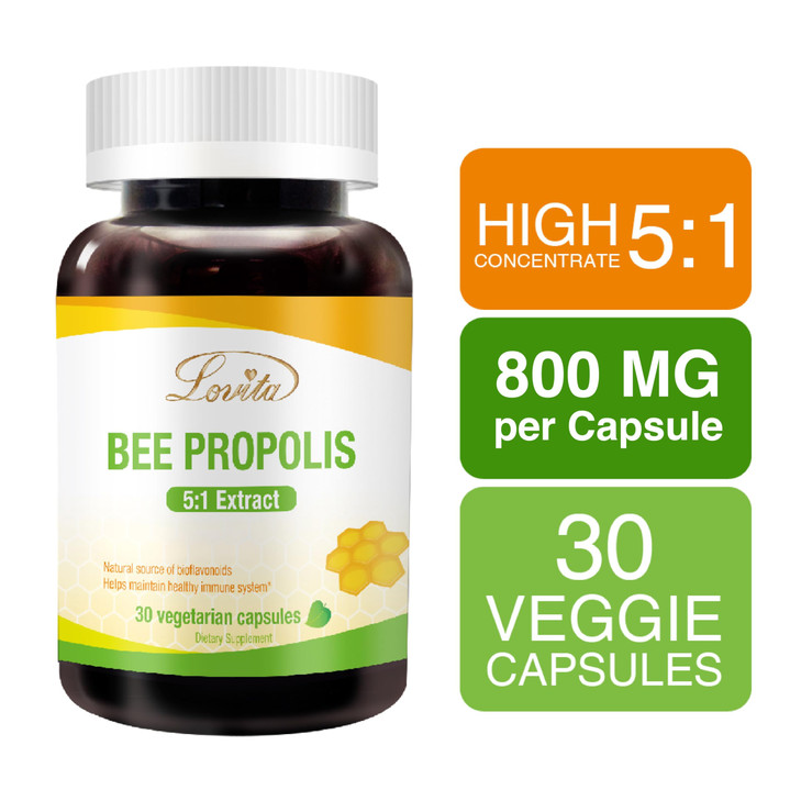 Lovita Propolis Capsule - 800mg, 5:1 Concentration